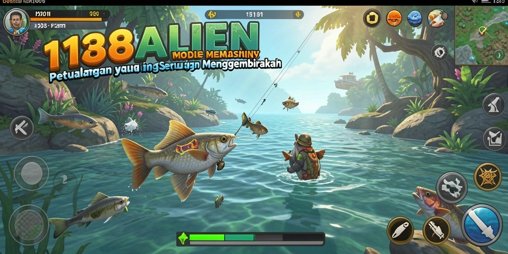 Tampilan permainan 138ALIEN dengan aktivitas memancing yang seru.