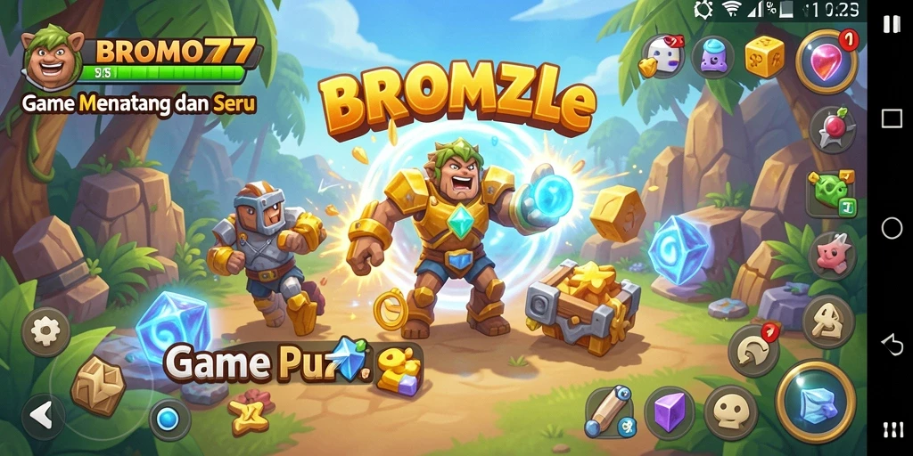 Tampilan screenshot BROMO77 dengan gameplay teka-teki yang seru dan menantang.