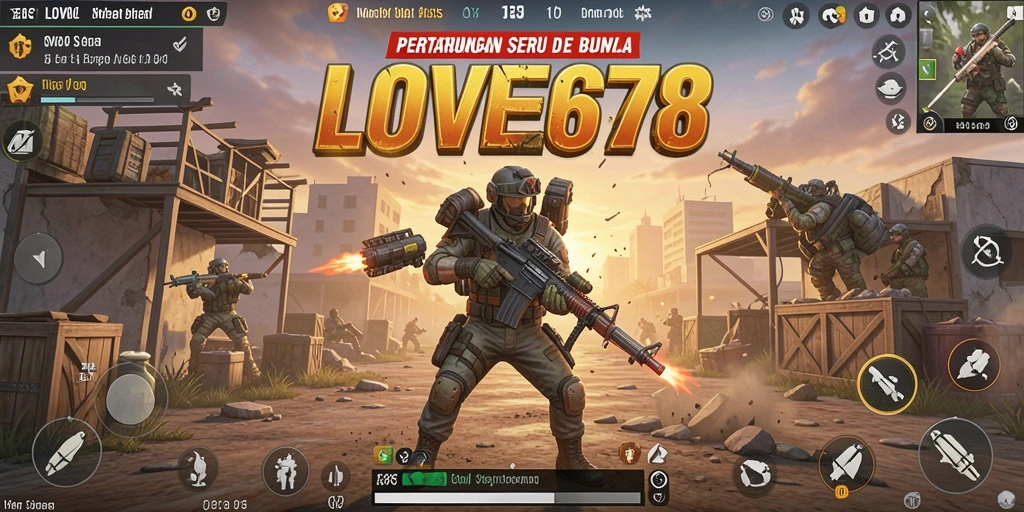 Tangkapan layar gameplay <strong>LOVE678</strong> menampilkan aksi mendebarkan di arena Battle Royale.