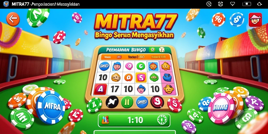 Tampilan permainan Bingo yang seru dan interaktif di MITRA77.