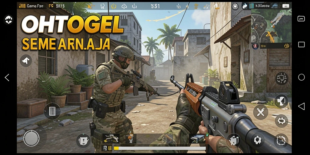 Tampilan gameplay seru dalam OHTOGEL dengan aksi tembak menembak.
