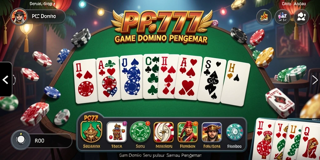Tampilan gameplay seru dalam PC777 yang menghadirkan Domino.