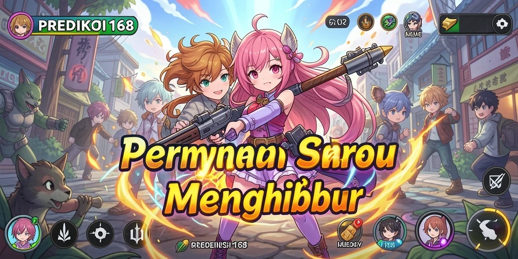 Tampilan gameplay PREDIKSI168 yang menampilkan aksi karakter Anime.