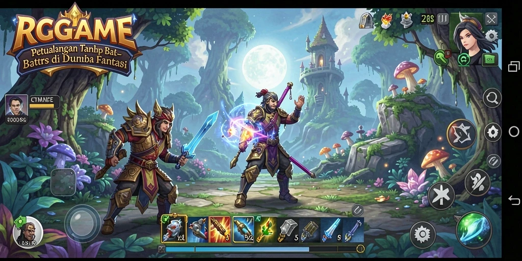 Gameplay RPGAME yang seru dan mendebarkan di dunia petualangan.