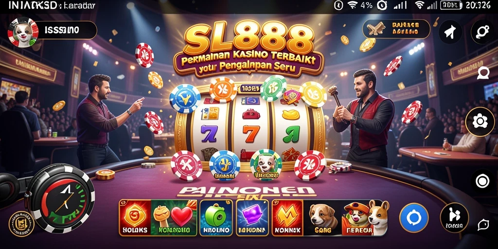 Tangkapan layar utama SL888 menunjukkan suasana seru permainan Kasino online.