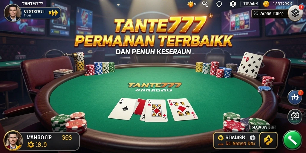 Tampilan permainan poker yang seru di TANTE777.