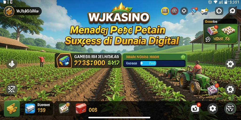Tampilan gameplay seru di WJKASINO yang menunjukkan proses bertani.